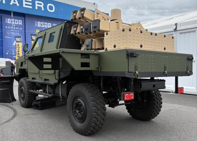 ACS Armored Car, EuroSpike, and Rafael are presenting the ENOK 14.8, which is equipped with the NLOS system. The ENOK 14.8 offers a payload capacity of up to six tons and, as a scalable, modular, high-performance carrier platform, provides a wide range of mission capabilities.