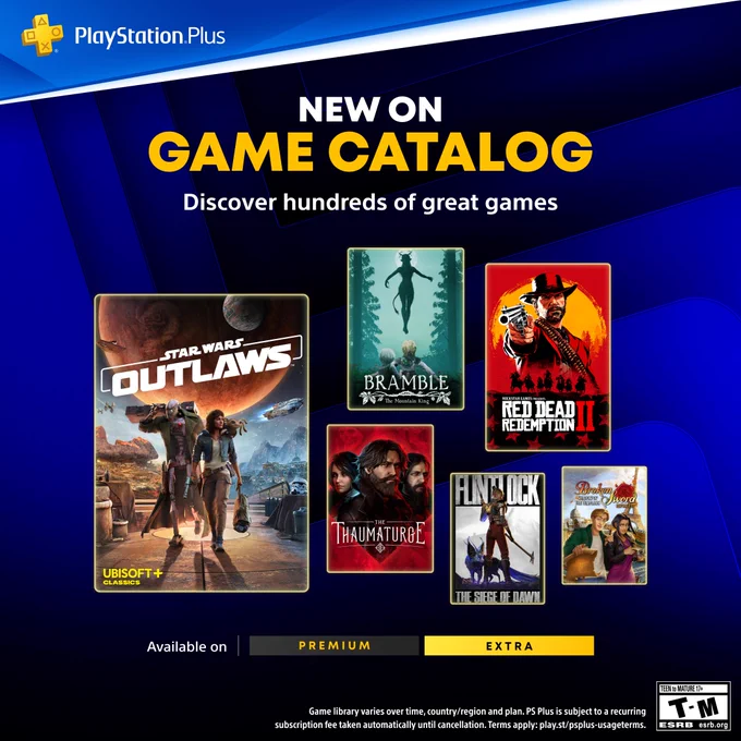 Game library varies over time, country/region and plan. PS Plus is subject to a recurring subscription fee taken automatically until cancellation. Terms apply: play.st/psplus-usageterms