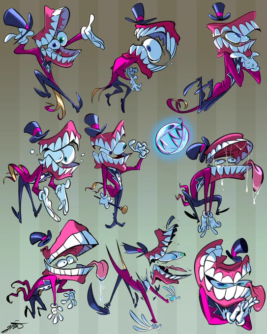 Collection of Caine fanart by Genevieve Tsai - All 9 poses