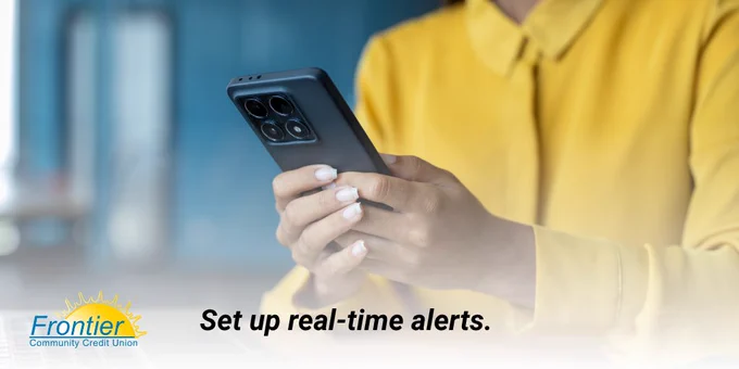 That sinking feeling of an unknown charge? Catch it instantly. 📲💳

With Frontier’s Card Management tools, you can set real-time alerts. You’ll know exactly when and where your card is used—and you can lock it immediately if something looks off. Download the app today!
