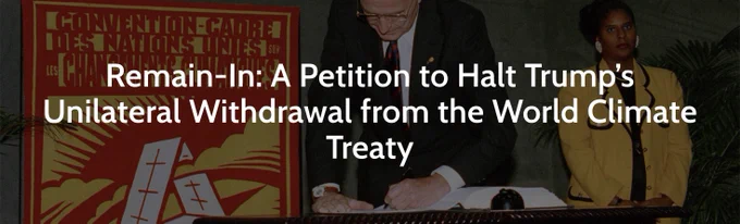 On January 7, 2026, the White House issued a presidential memorandum directing federal departments and agencies to withdraw the United States from 66 international efforts. The listing included one treaty, the United Nations Framework Convention on Climate Change (“the treaty” or “UNFCCC”).

On February 27, 2026, the United States notified the UNFCCC Secretariat that the U.S. withdraws. Pursuant to the treaty’s own terms, withdrawals take effect one year after notification. 

Read the full petition here:
https://cprclimate.org/2026-petition-to-the-united-states-senate/