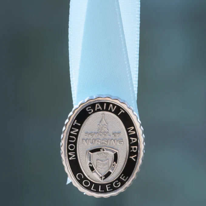 Mount Saint Mary College Nursing pin.