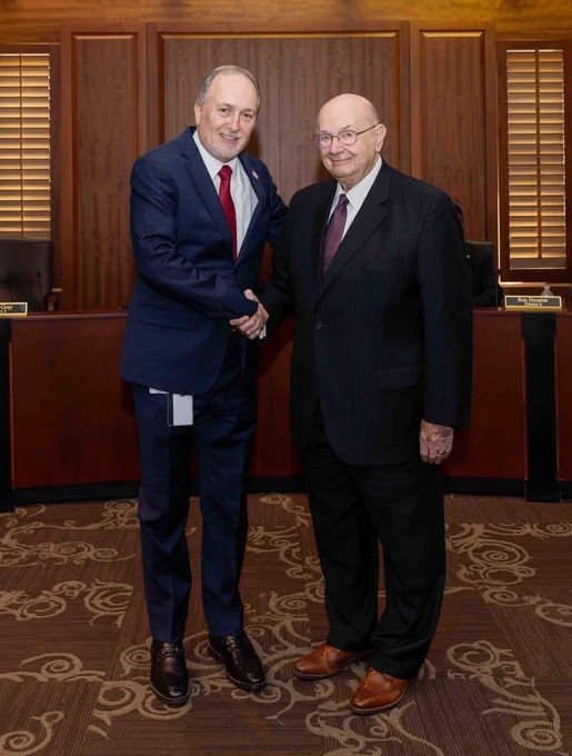 David Walters and Chancellor Jimmy Baker