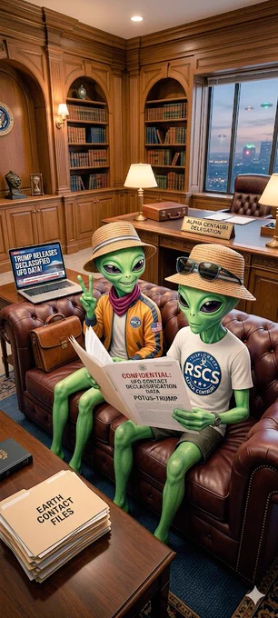 Trump released declassified UFO data. And who would have thought... that we exist! 👽📖

#roamscope #UFO #Trump #humanity