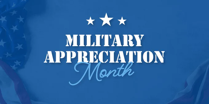 Text: Military Appreciation Month
