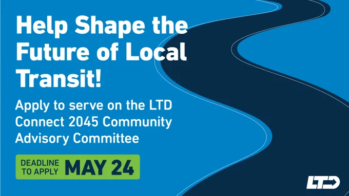 Apply to serve on LTD's Connect 2045 Community Advisory Committee by May 24