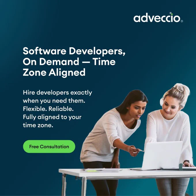 Build, Scale, and Succeed with Adveccio’s Extended Team Services

Our expert team helps you scale quickly, accelerate projects, and achieve your business goals with tailored, flexible support.

At Adveccio, we become an extension of your team. We help you assemble the perfect blend of developers, product designers, and data scientists, tailored to your unique needs. With the flexibility to adjust as your project evolves, you’ll always have the right expertise at the right time.

Create Digital Products with a Team You Can Trust
Building great digital products takes a diverse team of engineers, designers, and specialists. As your technology partner, we provide a dedicated team that’s helped businesses like yours succeed.



Hire top-tier professionals to bring your software solutions to life, so you can stay focused on what truly matters — growing your core business.