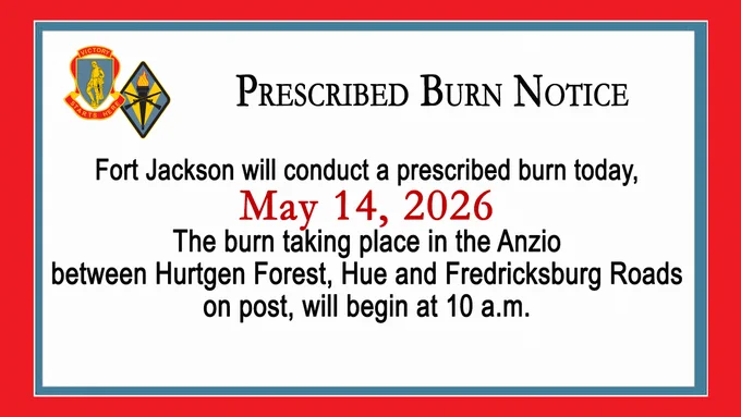Prescribed Burn Notice - May 14, 2026