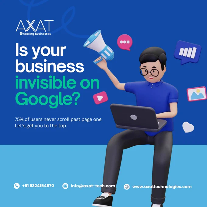 Is your business invisible on Google? 
#SEO #DigitalGrowth #AXAT