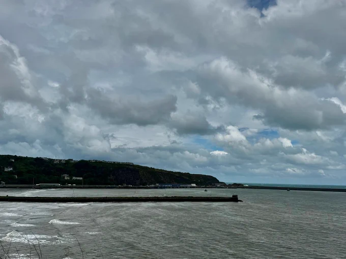 View our over the Fishguard ferry terminal with no ferry in it 