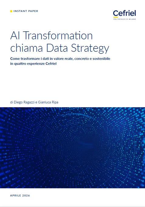 Scarica il nuovo Instant Paper “AI Transformation chiama Data Strategy. Come trasformare i dati in valore reale, concreto e sostenibile in quattro esperienze Cefriel”.