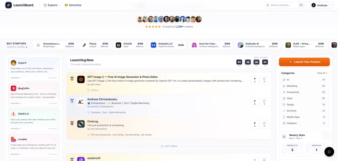 Andreas Christodoulou on LaunchBoard