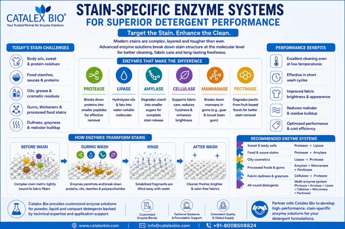 Catalex Bio Detergent and Laundry Enzymes Solutions