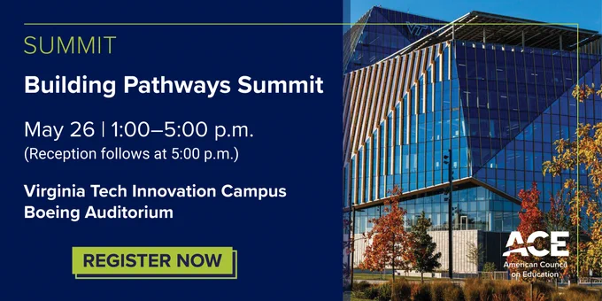 Building Pathways Summit | May 26 | 1:00-5:00 p.m. ET| Virginia Tech Innov. Campus