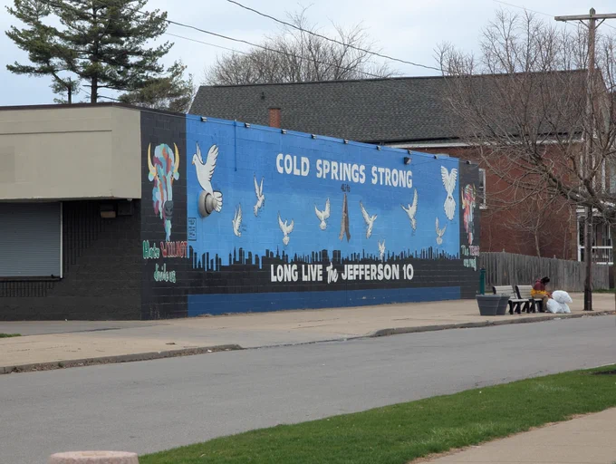Mural located on Jefferson Avenue in Buffalo, NY to honor the 10 individuals who lost their lives in the mass shooting at the Tops Friendly Market.