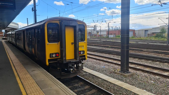Northern Trains 150215 at Doncaster Railway Station Platform 0 