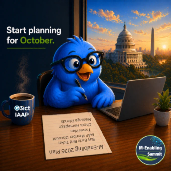 Want additional ways to get involved with the Summit?

Explore seminars and workshops: https://shorturl.at/ADn8r
Subscribe to the M-Enabling Newsletter: https://shorturl.at/rcPZJ
Learn about sponsorship & exhibitor opportinities: https://shorturl.at/XGui4 