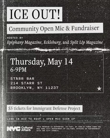 Canva for a community open mic and fundraiser.