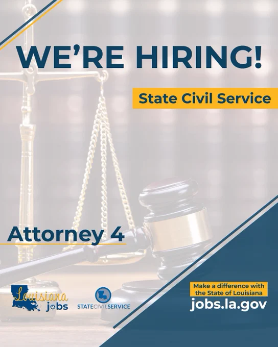 We're Hiring! State Civil Service: Attorney 4
