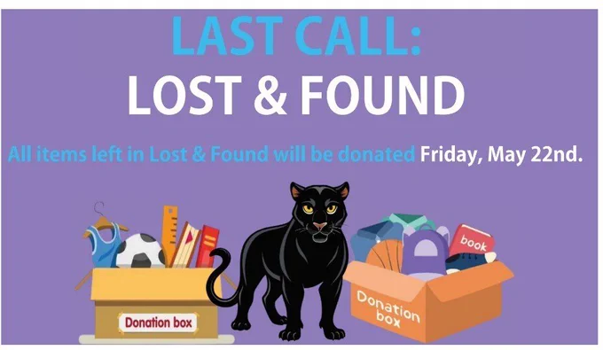 Lost and found donated May 22nd