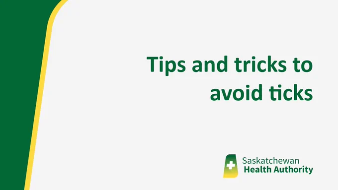 Graphic with text: Tips and tricks to avoid ticks
