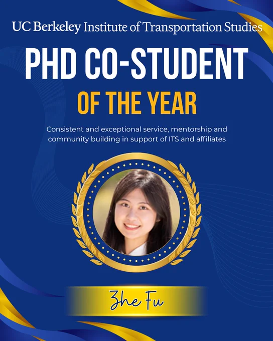 PhD Co-Student of the Year Zhe Fu
