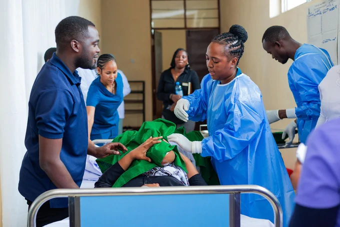 The Safer Births Bundle of Care (SBBC) equips health workers with  innovative clinical tools, frequent on-site simulation training, and  real-time support to respond effectively to emergencies during labor and  birth. Credit: East Central and Southern Africa Health Community
