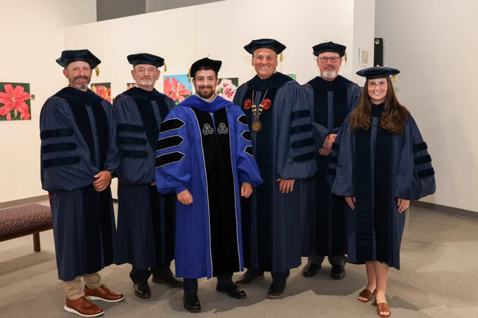 Pictured left to right: Robert "Bo" Conerly, Terry Atchley, Dr. Jose Arevalo, Fred Hawkins, Derren Bryan, and Alison Hancock