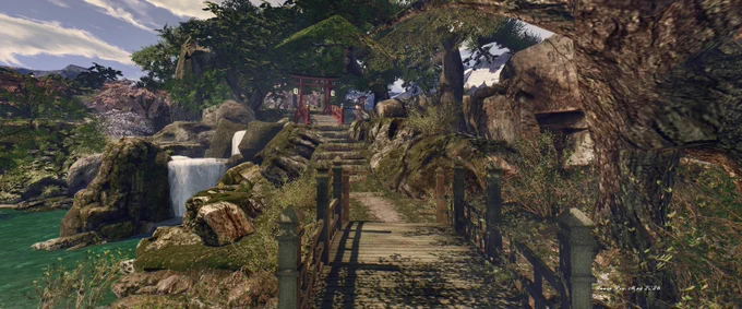 Bridges up the hillside, the Garden of Hope