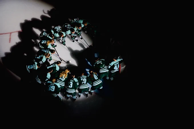 Fleet team during pregame huddle. 