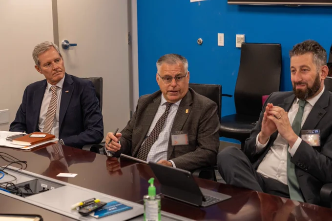FEMA officials and staff meet with International Building Council members at FEMA headquarters in Washington, DC.