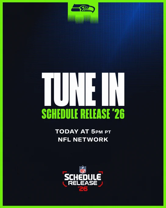 Tune In Schedule Release 2026 - Today at 5PM PT on NFL Network