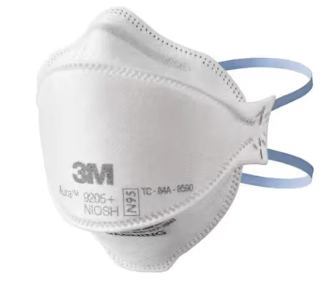 Picture of a white N95 respirator mask.