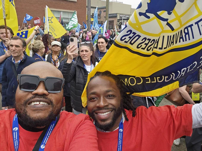 CUPW delegates at the 31st Constitutional Convention of the Canadian Labour Congress, Winnipeg, Manitoba #CLC2026 #CUPWCLC2026

Délégation du STTP à la 31e assemblée générale du Congrès du travail du Canada à Winnipeg (Manitoba) #CTC2026 #STTPCTC2026