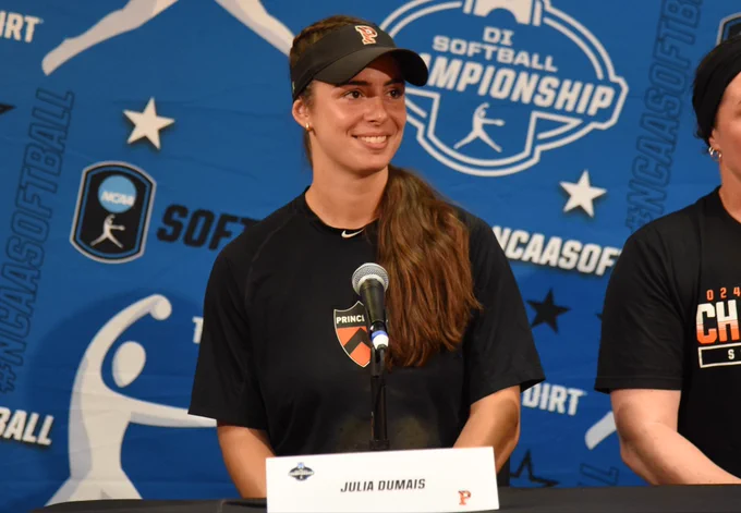 Player smiles during media interview