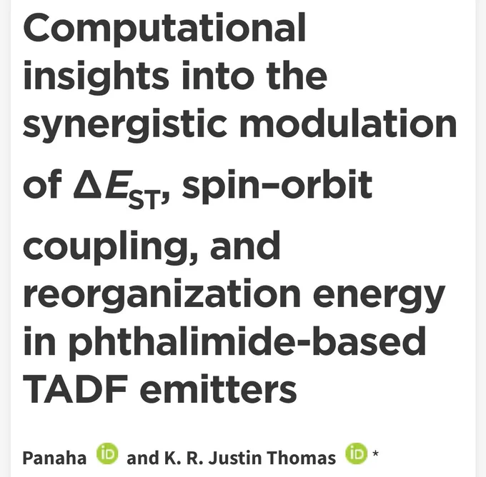 Efficient Thermally Activated Delayed Fluorescence (TADF) requires more than just minimizing the singlet-triplet energy gap (\(\Delta E_{ST}\)). Recent computational studies on phthalimide-based emitters highlight that a low \(\Delta E_{ST}\) and adequate Spin-Orbit Coupling (SOC) are ineffective without also concurrently suppressing the reorganization energy (\(\lambda \)) during the excited-state relaxation process.