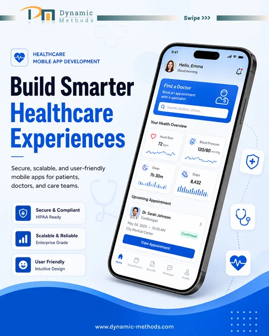 Healthcare transformation is not only about building software. It is about building systems that people can trust.
That is the idea behind our 𝗟𝗮𝗯𝟯𝟲𝟬 and our 360 approach. We do not start with features. We start with purpose, workflow, and outcomes. Then we use 𝘃𝗲𝗹𝗼𝗰𝗶𝘁𝘆 𝗰𝗼𝗱𝗶𝗻𝗴, 𝗔𝗜 𝗮𝘂𝘁𝗼𝗺𝗮𝘁𝗶𝗼𝗻, 𝗮𝗻𝗱 𝗮𝗴𝗲𝗻𝘁𝗶𝗰 𝗲𝘅𝗲𝗰𝘂𝘁𝗶𝗼𝗻 to move faster without losing clarity or control.
Real-world needs have shaped our healthcare work: secure patient access, faster clinical decisions, compliance-ready architecture, and scalable platforms that support doctors, care teams, and patients. 
That is also why our experience across healthcare projects like 𝗧𝗿𝗶𝗹𝗹𝗶𝘂𝗺, 𝗢𝗡𝗧𝗗𝗖 𝘄𝗲𝗯 𝗽𝗼𝗿𝘁𝗮𝗹, 𝗦𝗺𝗮𝗿𝘁𝗣𝗮𝗽𝗲𝗿, 𝗮𝗻𝗱 𝗦𝗺𝗮𝗿𝗧𝗥𝗫𝗛𝘂𝗯 matters. Every project taught us the same lesson: real digital transformation is not about adding more tools. It is about building smarter systems that deliver confidence, speed, and measurable value.
At Dynamic Meth