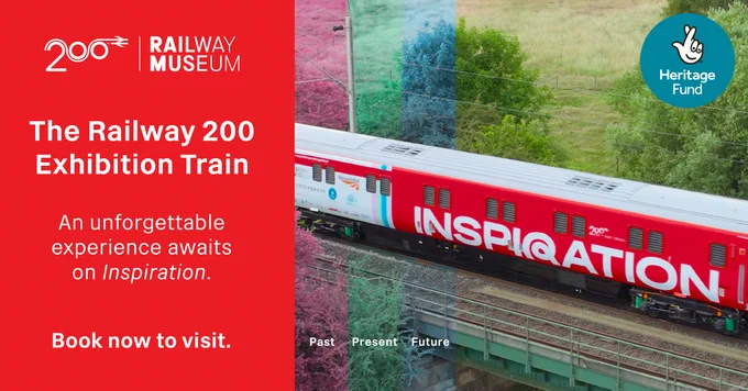 Image advertising the railway 200 exhibition train