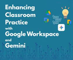 Enhancing Classroom Practice with Google Workspace and Gemini, with icons for docs, collaboration and AI tools