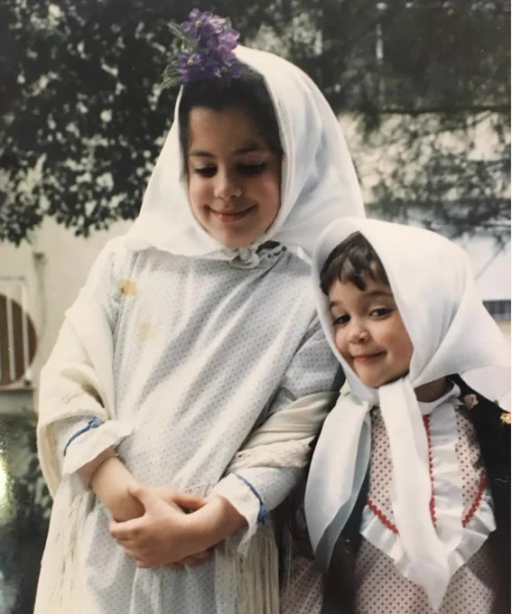 Una amiga y yo en San Isidro, rondaba el año 98