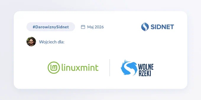 Logotypy projektów open-source i non-profit wspieranych przez software house Sidnet