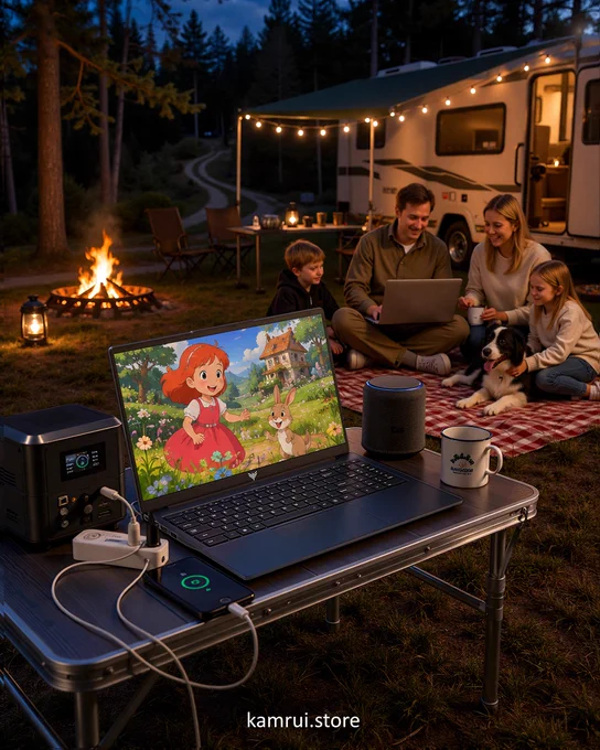 Campfires, family, and a movie night under the stars—all powered by the KAMRUI AX17 Pro. 🏕️💻
Long battery life   a big 17.3" display = the perfect camping companion.

Grab yours with code KAMRUIFAN3:
https://kamrui.store/products/kamrui-ax17-n150-laptop

#KAMRUI #FamilyCampingTech