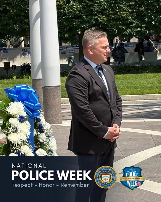 ATF Director Robert Cekada at the wreath presentation at the National Law Enforcement Officers Memorial.