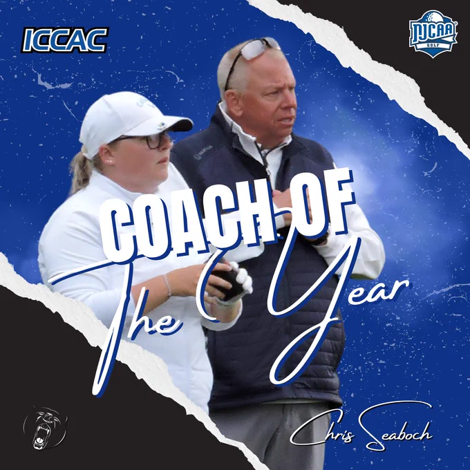 DMACC’s Chris Seaboch named ICCAC Golf Coach of the Year.