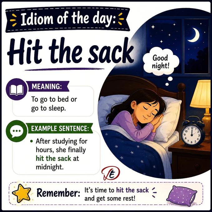Hit the sack (idiom)