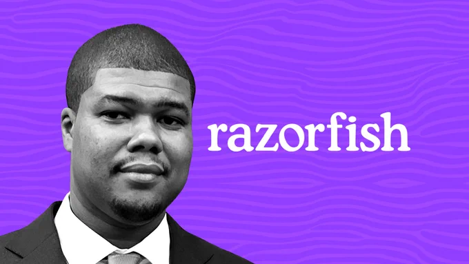Amos Ductan headshot and Razorfish logo