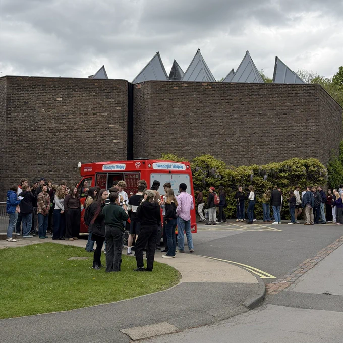 The queue for the ice cream van