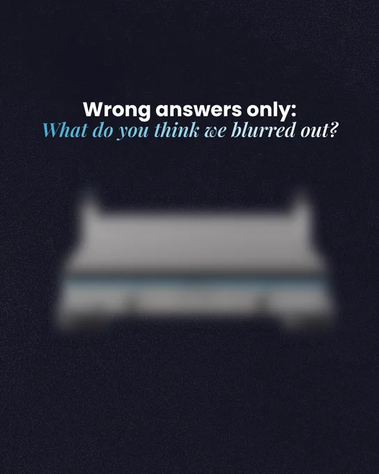 A blurred object is presented with the text overlay 'Wrong answers only: What do you think we blurred out?' offering a playful and humorous challenge.