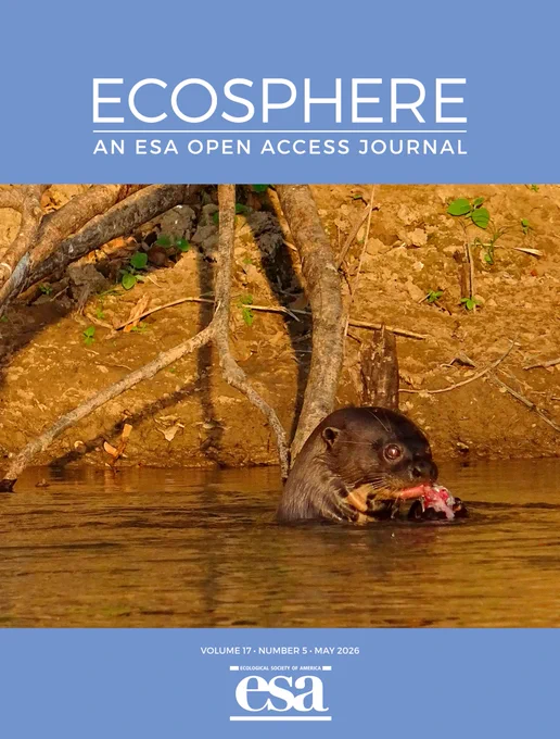 Cover of the May 2026 issue of Ecosphere