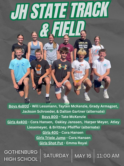 Junior High State Track @ Gothenburg